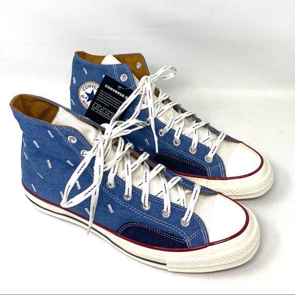 💖MEGA SALE💖Converse 171064C Chuck 70 Hight Blue White Black Women’s Size - Picture 2 of 8